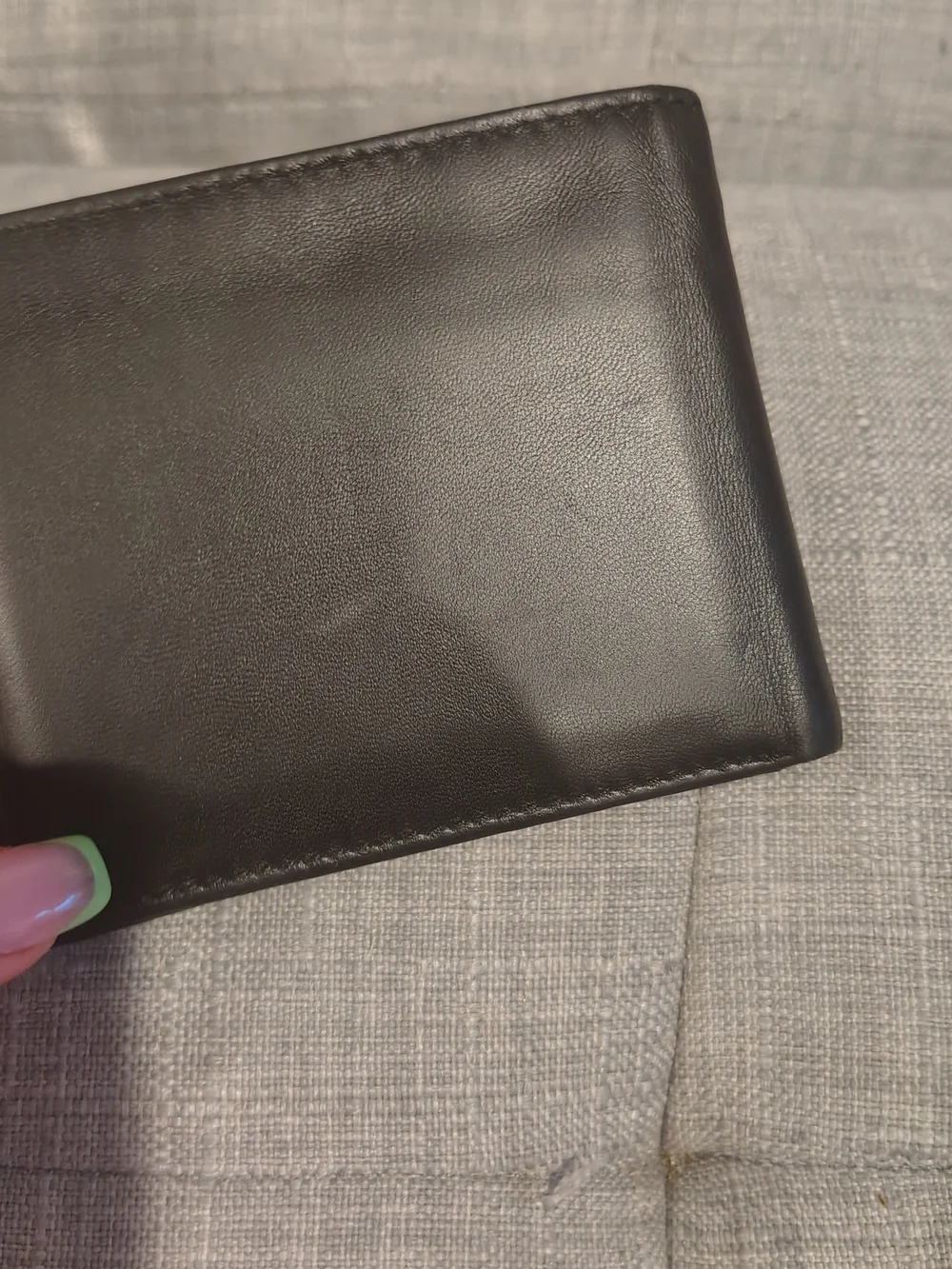 Black Brown 1826 Smooth Black Leather Card & Key Holder
